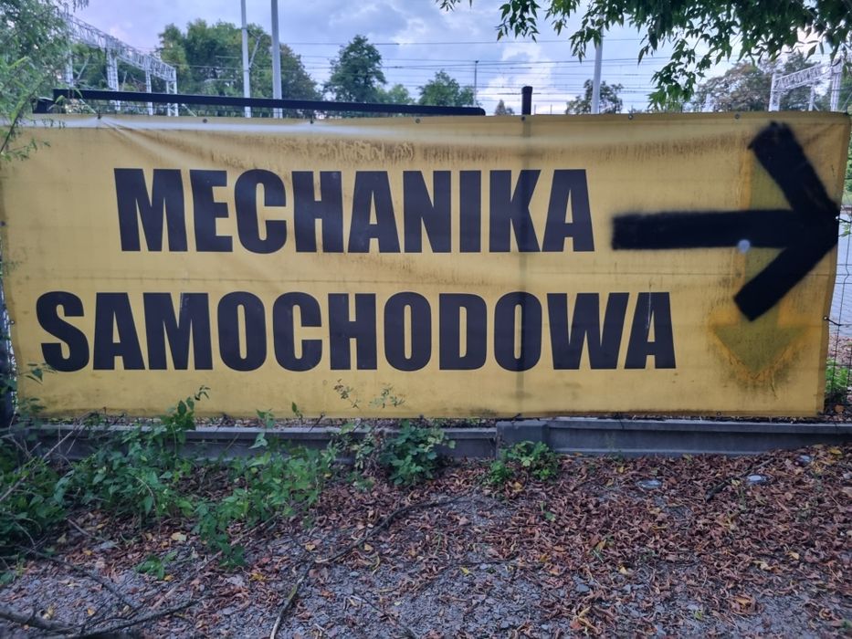 Baner Reklama Duży i Mały Mechanika Samochodowa Strzałka Kierunek 4mdł