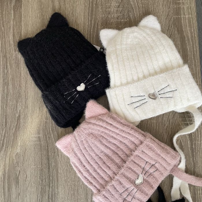 Зимовий набір шапка і хомут, тепла шапка на флісі для дівчинки 50-54