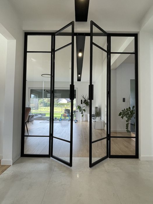 Drzwi loft / ścianka loft/ witryna szklana metalowa / drzwi loftowe