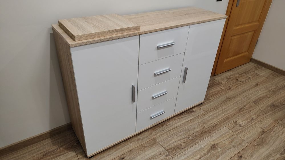Komoda biały połysk Sonoma 130cm