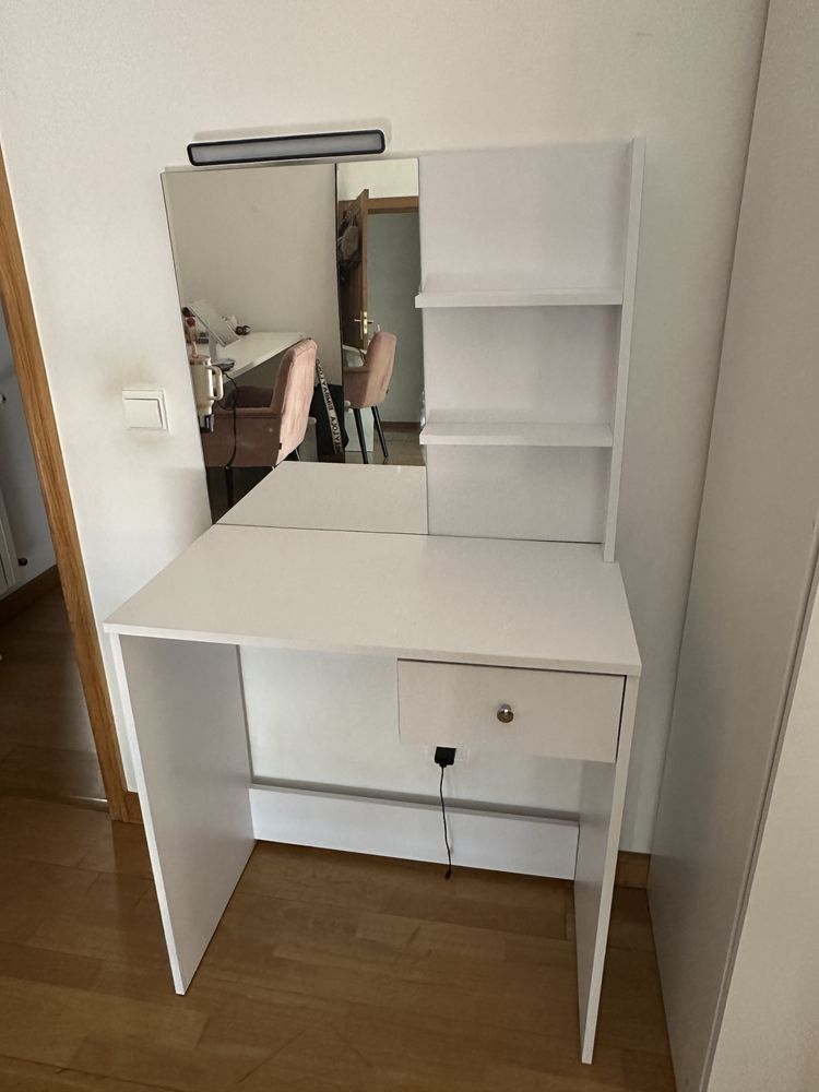 Toucador em aglomerado 75x40x141 cm branco