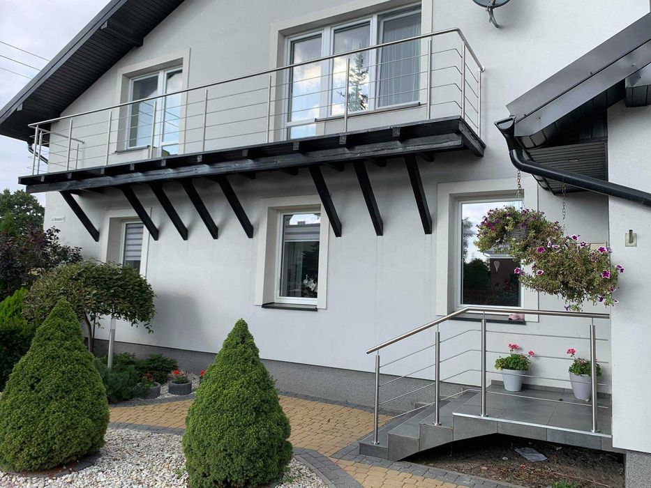 Barierka balustrada nierdzewna balkonowa tarasowa okienna schodowa