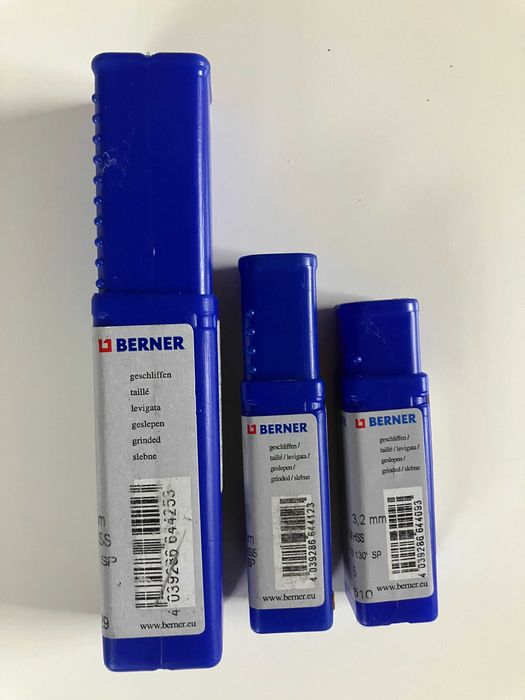 BERNER wiertła HSS 8,5mm;4,00mm;3,2mm