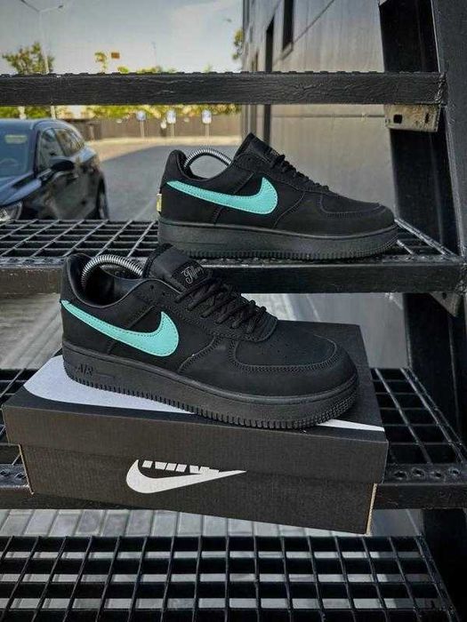 Чоловічі Кросівки nike air force x tiffany чорні форси чорні РОЗПРОДАЖ