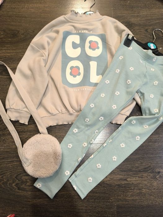 Толстовка світер костюм лосіни дівчинка 110-116.Джордж, Грін коттон