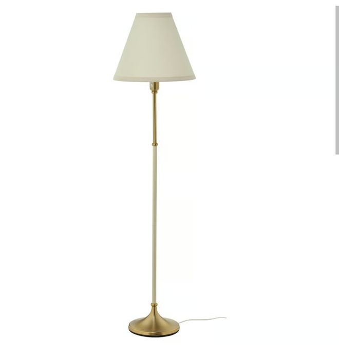 FLYGHÖJD
Lampa podłogowa, mosiądz/beżowy