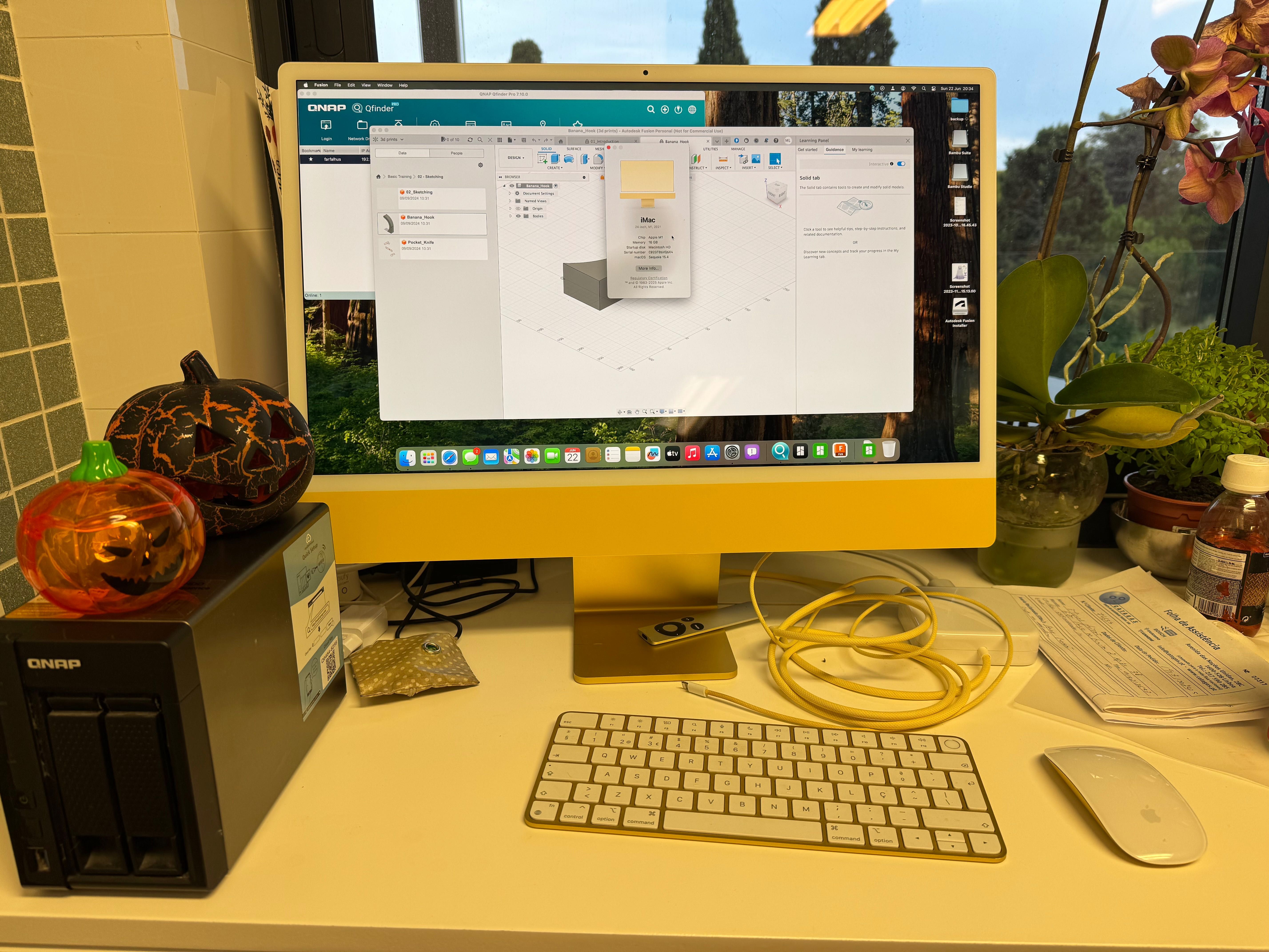 iMac 24" M1 Amarelo – 16GB RAM, 256GB SSD – Ecrã Retina 4.5K