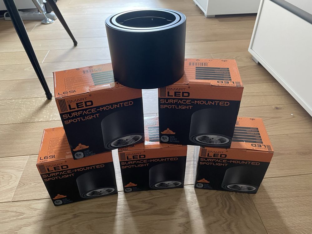 Oprawy natynkowe sufitowe AR111 tuba led ruchoma gu10 -6szt