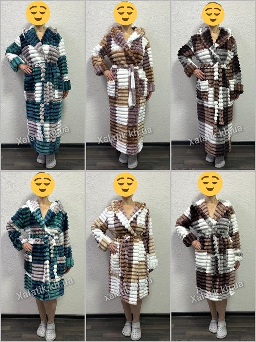 Новинка 2025р!! Жіночий халат "Шарпей-Клітинка"