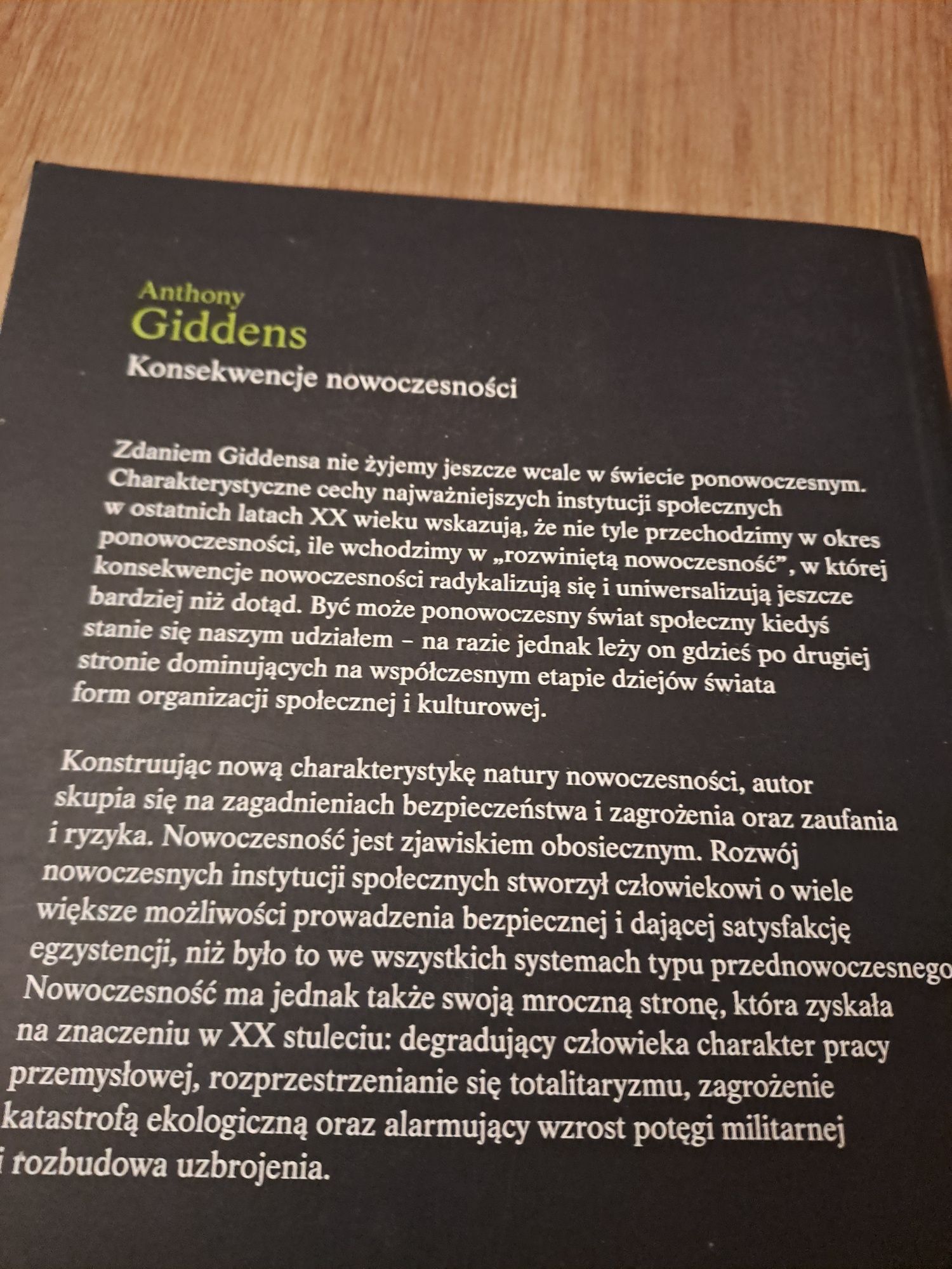 Anthony Giddens Konsekwence nowoczesności