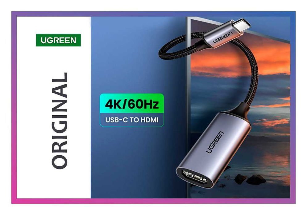 Адаптер перехідник Type-C на HDMI тайп-с на шдма 4K 60Hz UGREEN