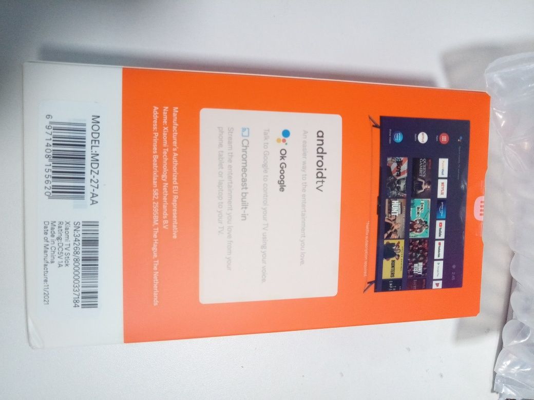 Xiaomi Mi TV Stick 4K 2+8GB TV box ТВ бокс приставка 4ядра S905Y4 An11