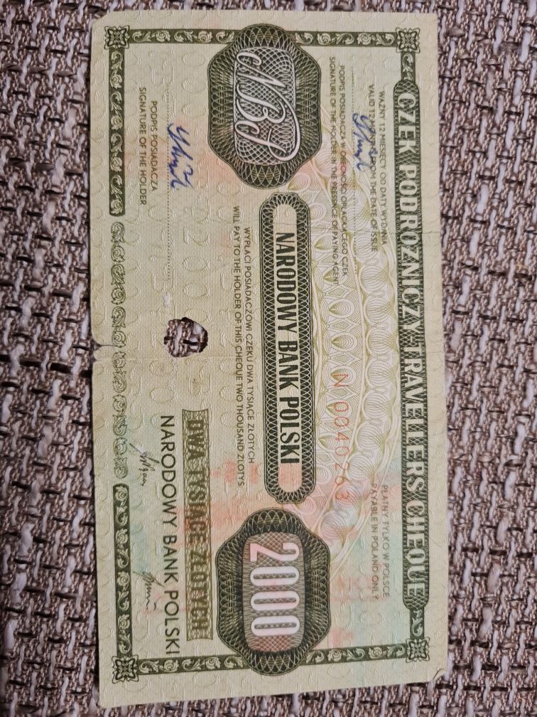 Czek Podróżniczy 2000