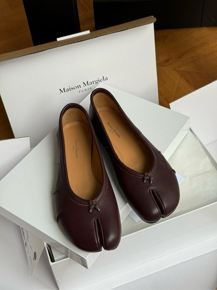Бордові балетки таби Tabi Ballerinas Maison Margiela 38