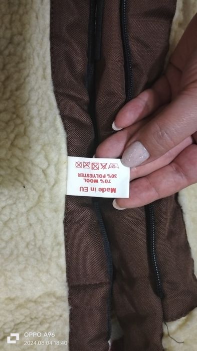 Теплий зимовий конверт в коляску, санчата на овчині