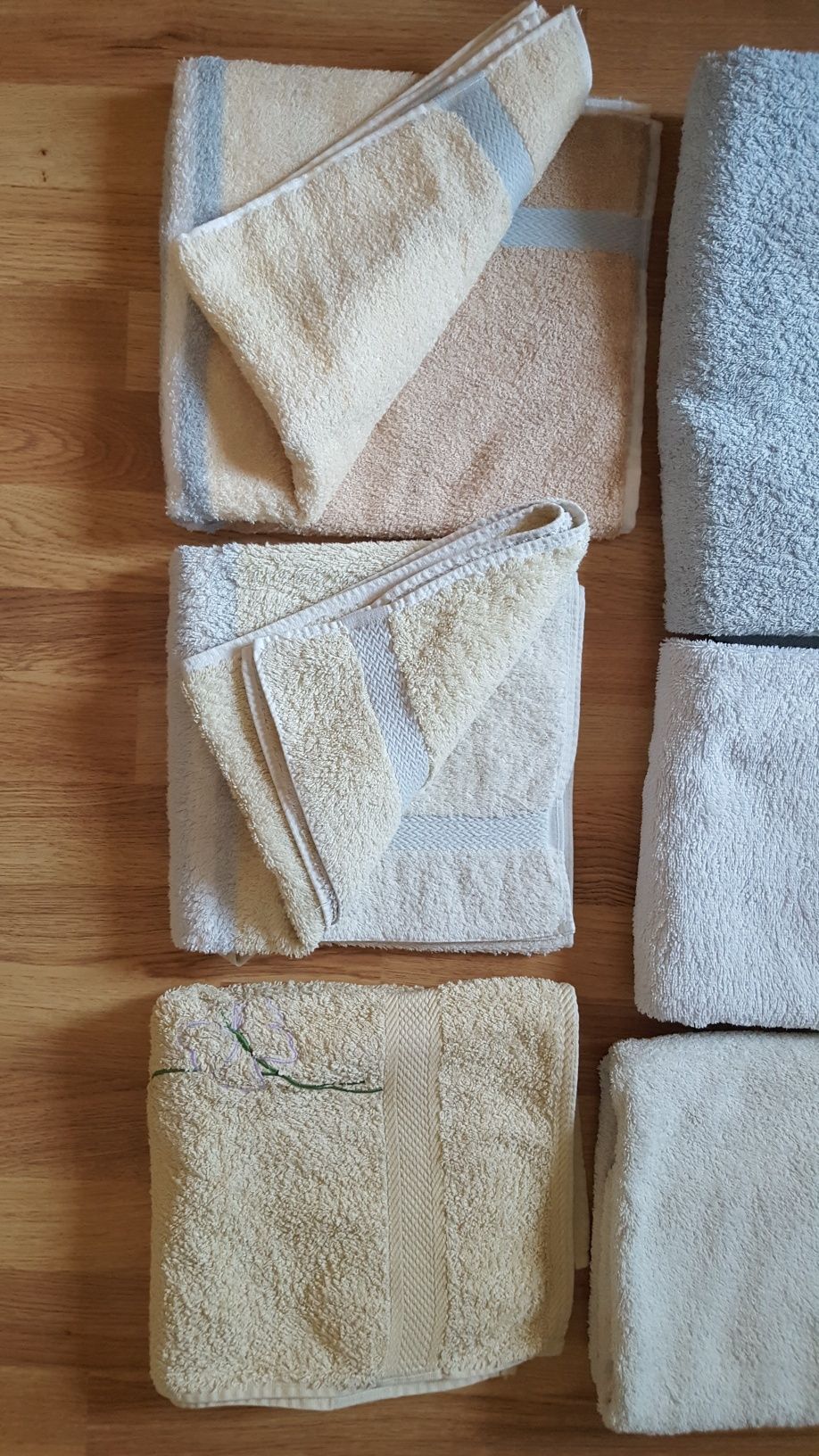 Jasne pastelowe ręczniki frotte 8 sztuk