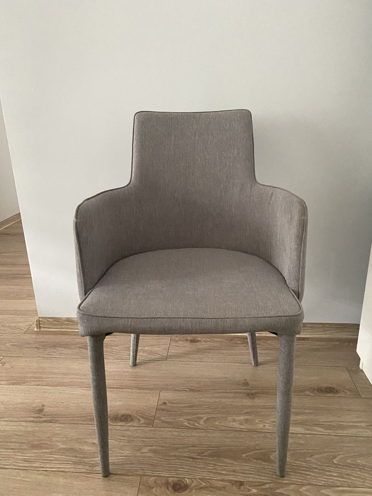 Krzesło Szare Tapicerowane BRW agata meble fotel materiałowe ikea