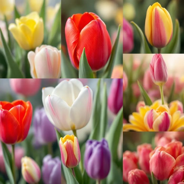 Tulipany Tulipan Cebulki tulipanów mix kolorów 100 szt zestaw kwiatów