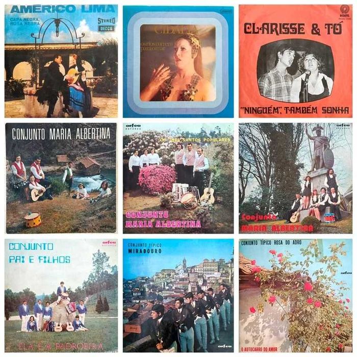 Lote de 25 Singles de Vinil 45 RPM Música Popular Portuguesa