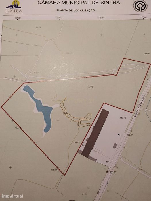 Terreno 37.920 m2, considerado como Espaços Industriais no PDM de Sint