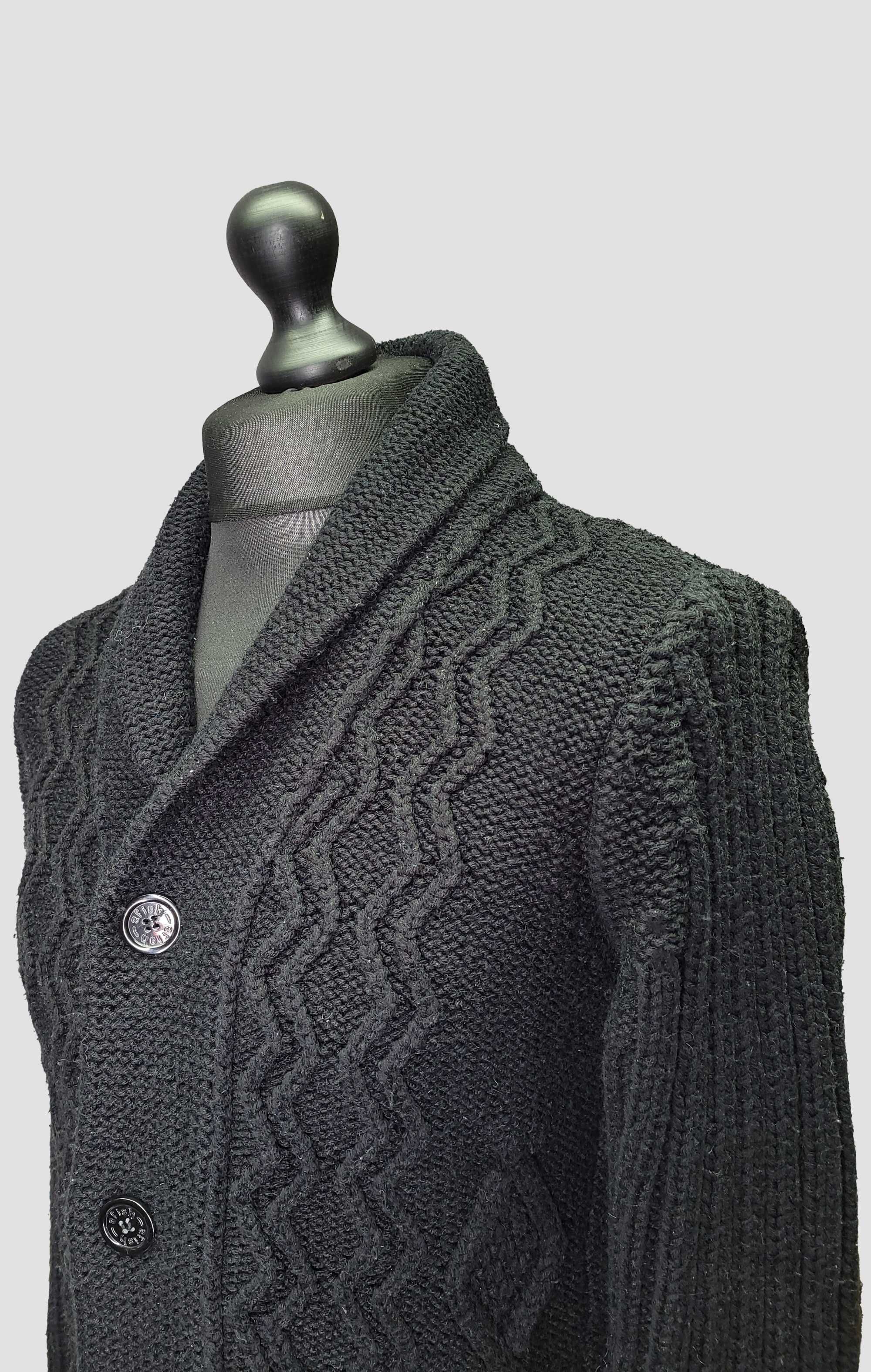 Black Cable Knit Cardigan