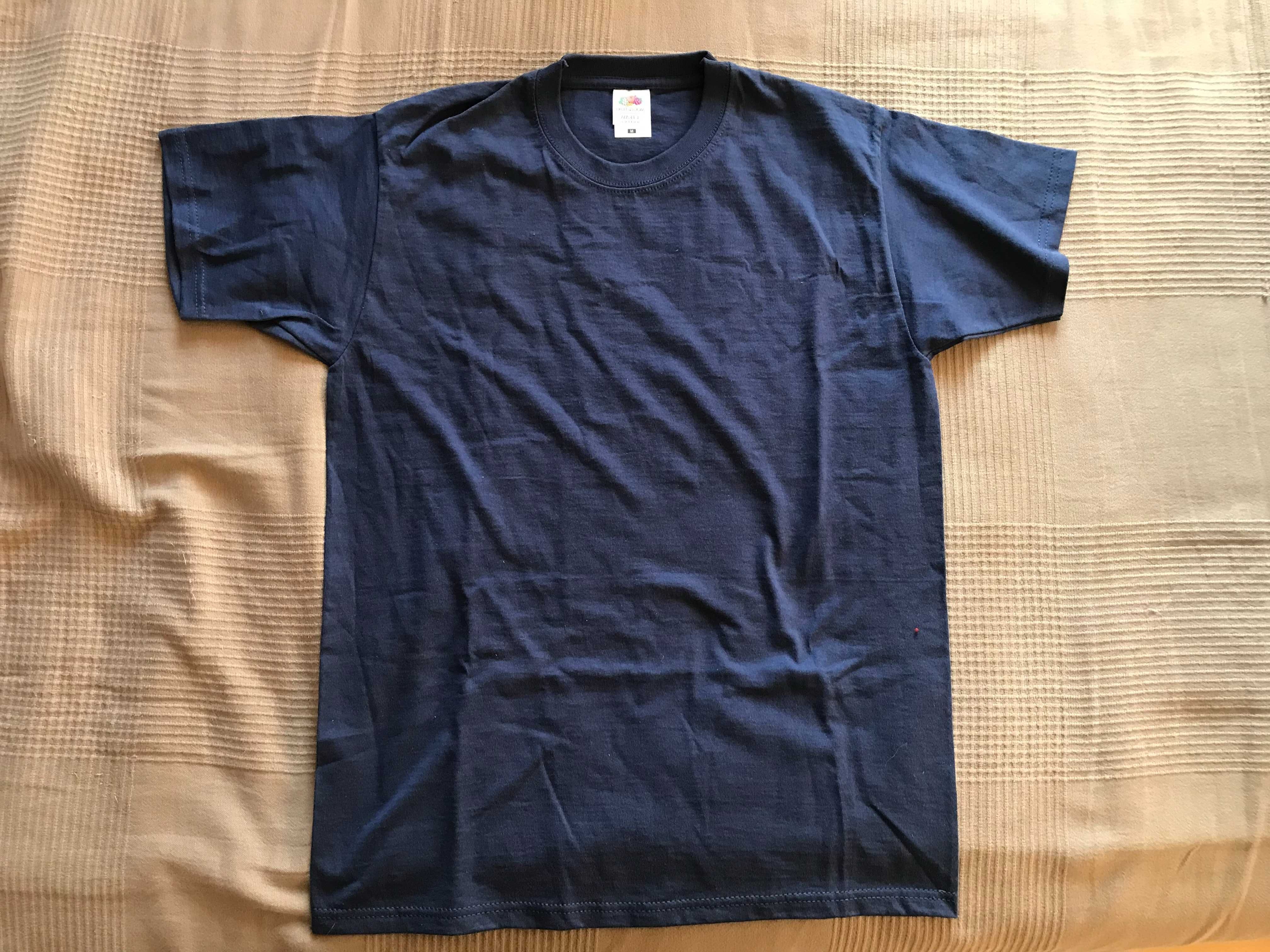 Nowy t-shirt, bawełna, grantowy, Fruit of the Loom, rozmiar M