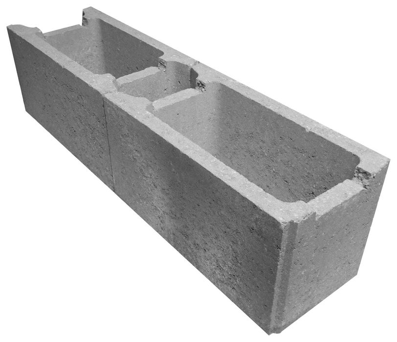 Betonowy pustak szalunkowy / kostka szalunkowa 49x25x25 cm