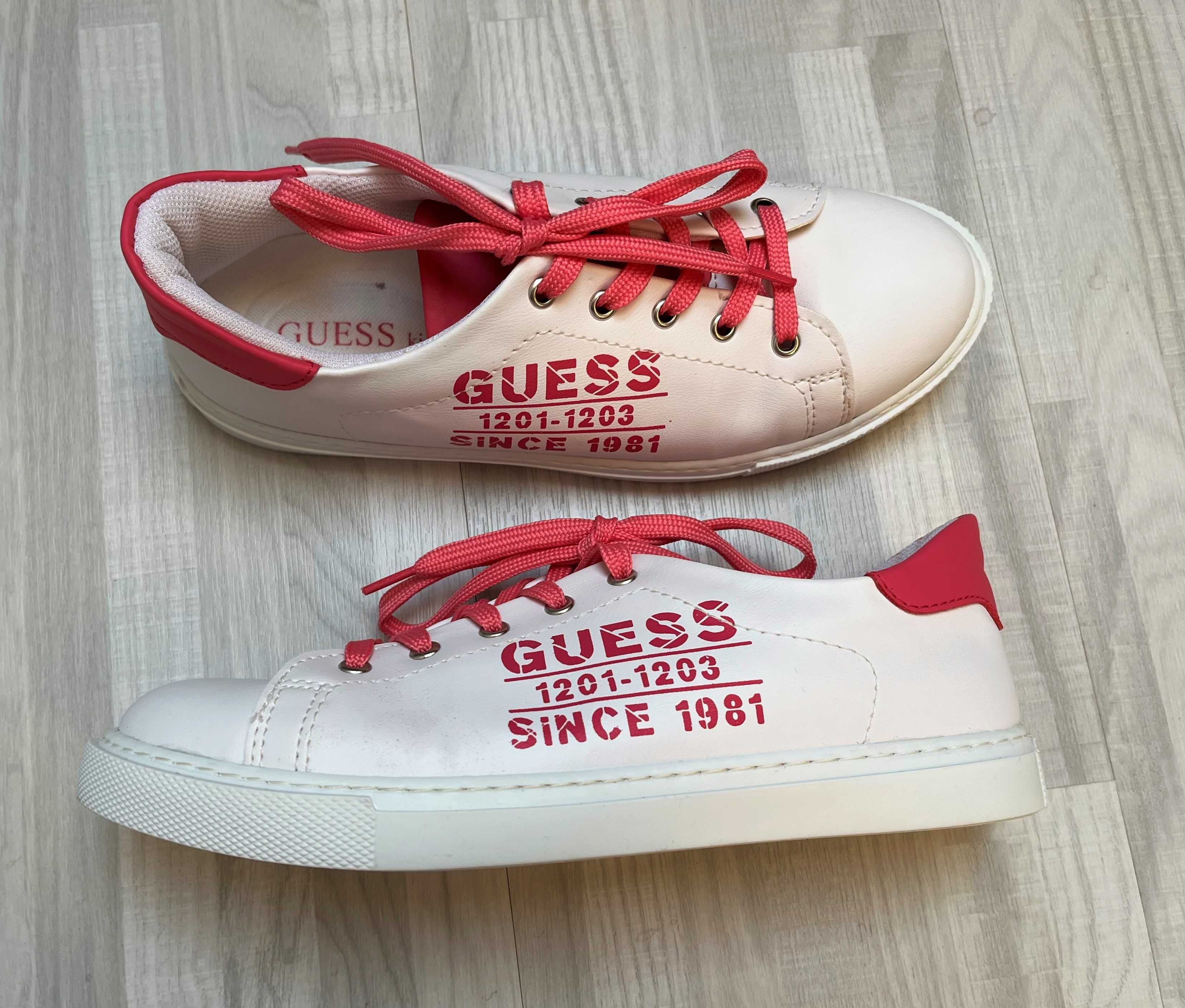 Guess Andrea białe trampki sneakersy róż 37