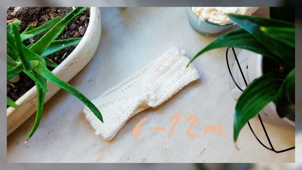 Opaska niemowlęca dla dziewczynki chrzest komunia rękodzieło szydełko