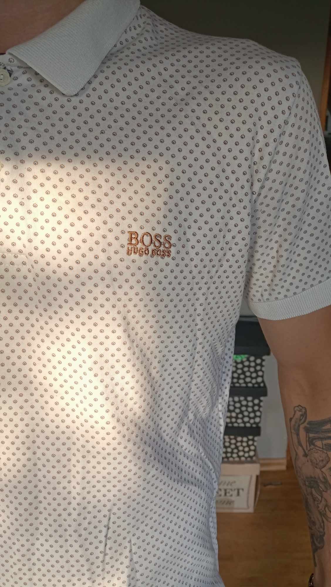 Białe polo Hugo Boss