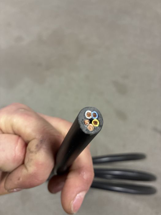 Przewod kabel przewodowy czarny do piekarnika plyty NOWY 3mb 5 x 2,5