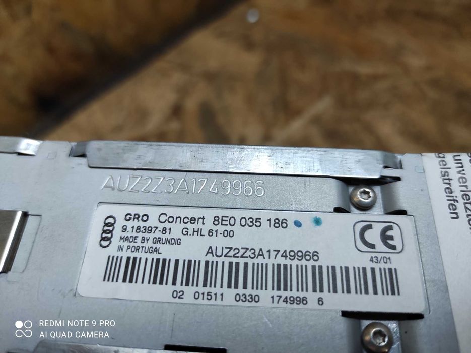 Audi a4 b6 B7 radio cd z Kodem gwarancja