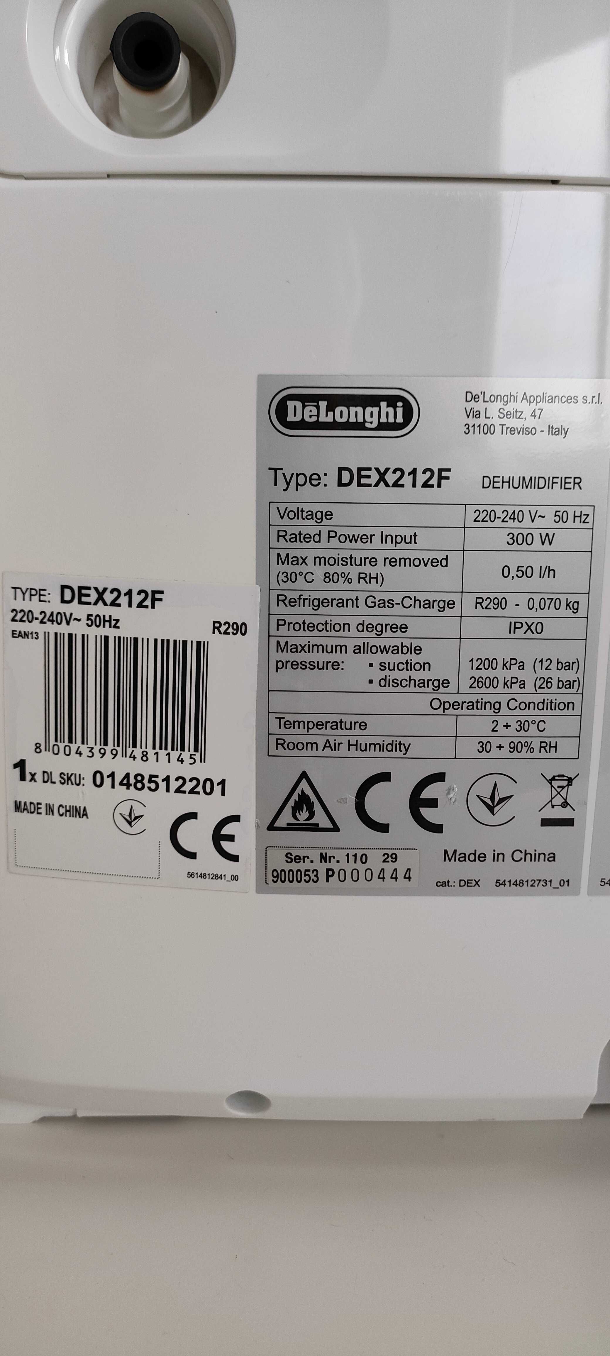 Osuszacz powietrza De Longhi DEX212F