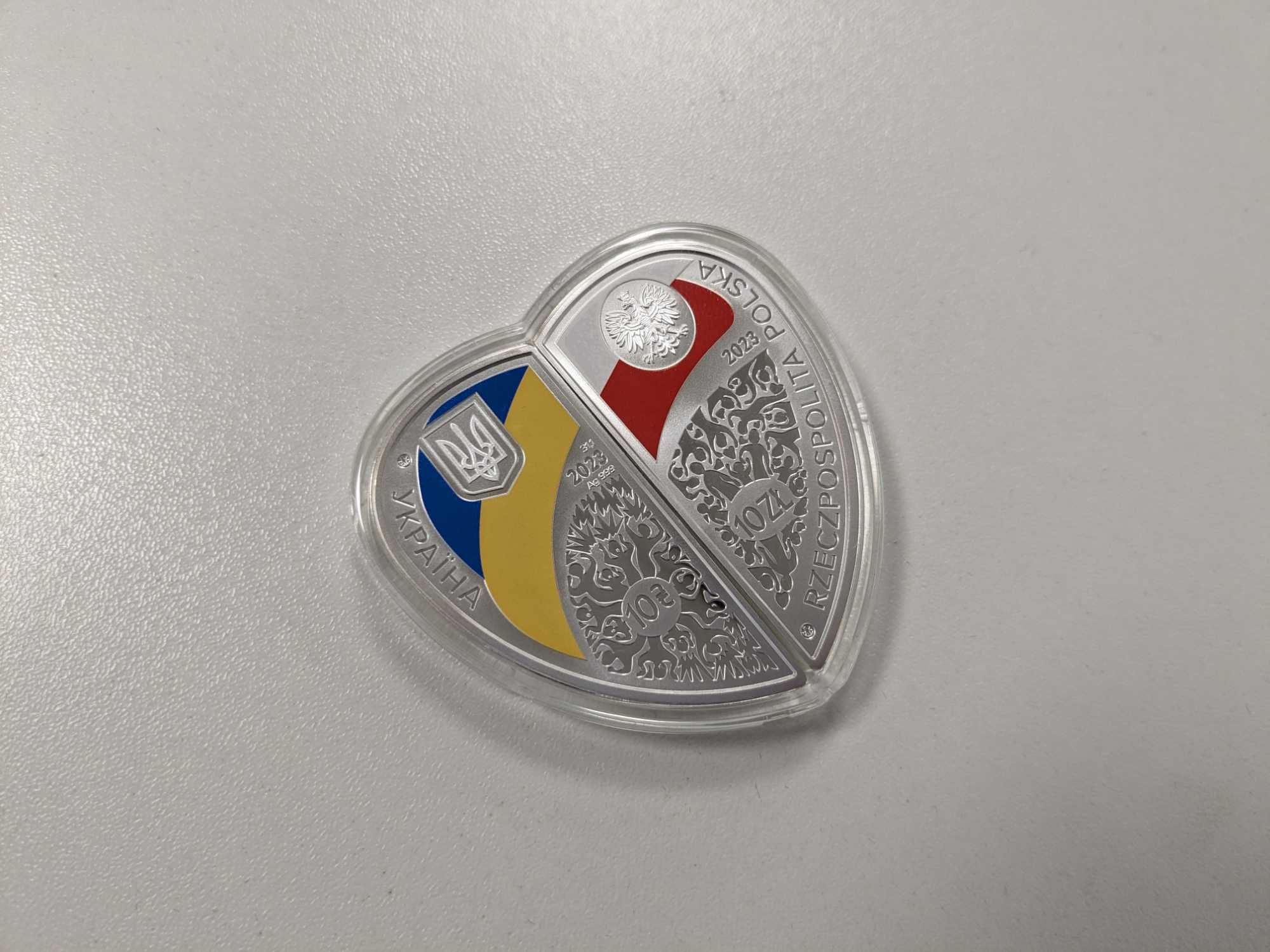 Монета НБУ "Дружба та братство". Україна-Польща | 62.2г | 10грн + 10zl