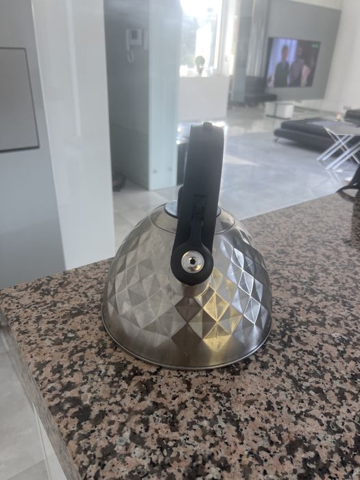 Czajnik srebrny wzor 3D induction
