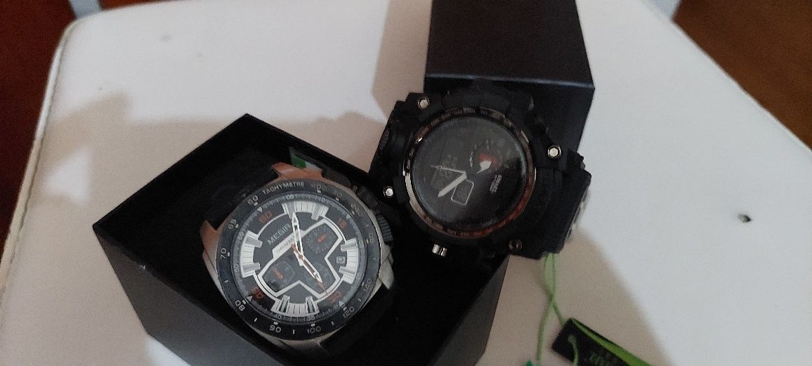 Relógios Cronograph 1 Preto e 1 Cinza