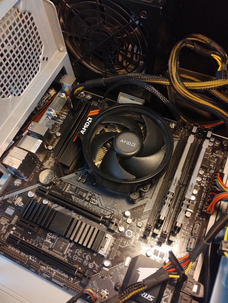 Комплект Aorus b450m + Ryzen 5 4500 + Fury Beast 2x8 GB RGB 3200Mhz