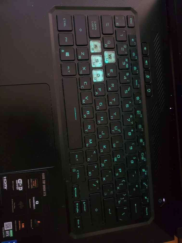 Ноутбук ASUS TUF, rtx3060, 16/500