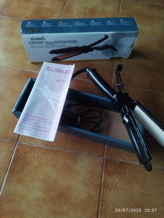 Prancha de cerâmica para alisamento