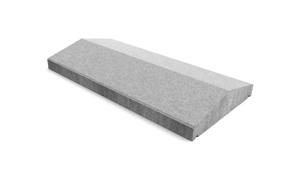 Daszek betonowy dwuspadowy 25x50 - Daszki na murki dwuspadowe betonowe