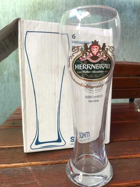 Nowe szklanki do piwa HERRNBRAU birofilistyka weizenbier pszeniczne