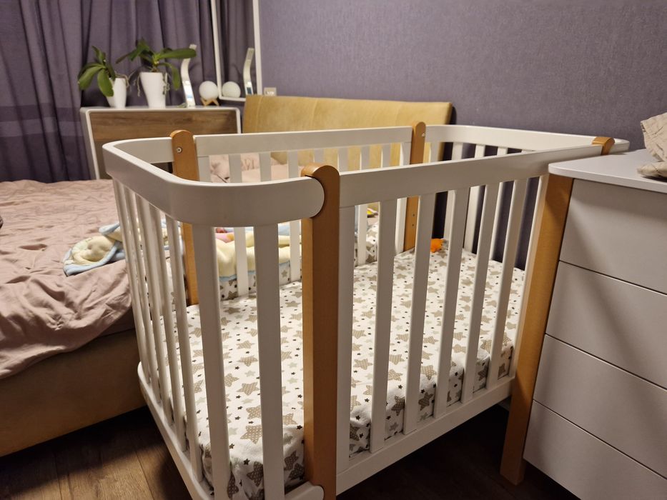 Дитяче ліжечко з маятником Верес Монако , Бук, матрац