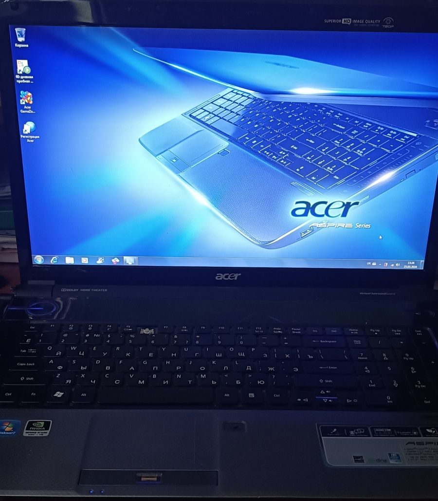 Ноутбук 17.3" Acer Aspire 7738G ! Intel T6600 2.2Ghz/RAM 4Gb/SSD 500Gb