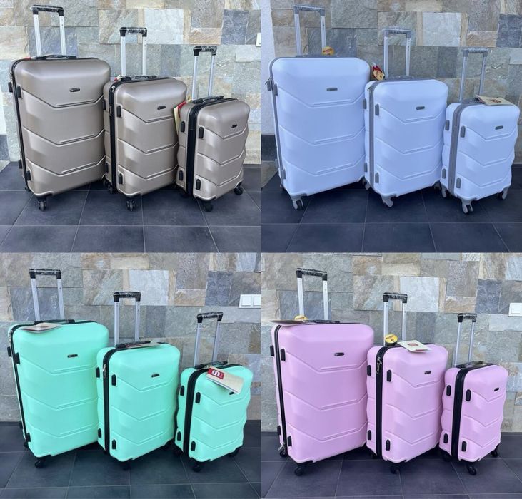 Чемодан валіза сумка Мала Середня велика на колесах дорожнаяПЛАСТИК