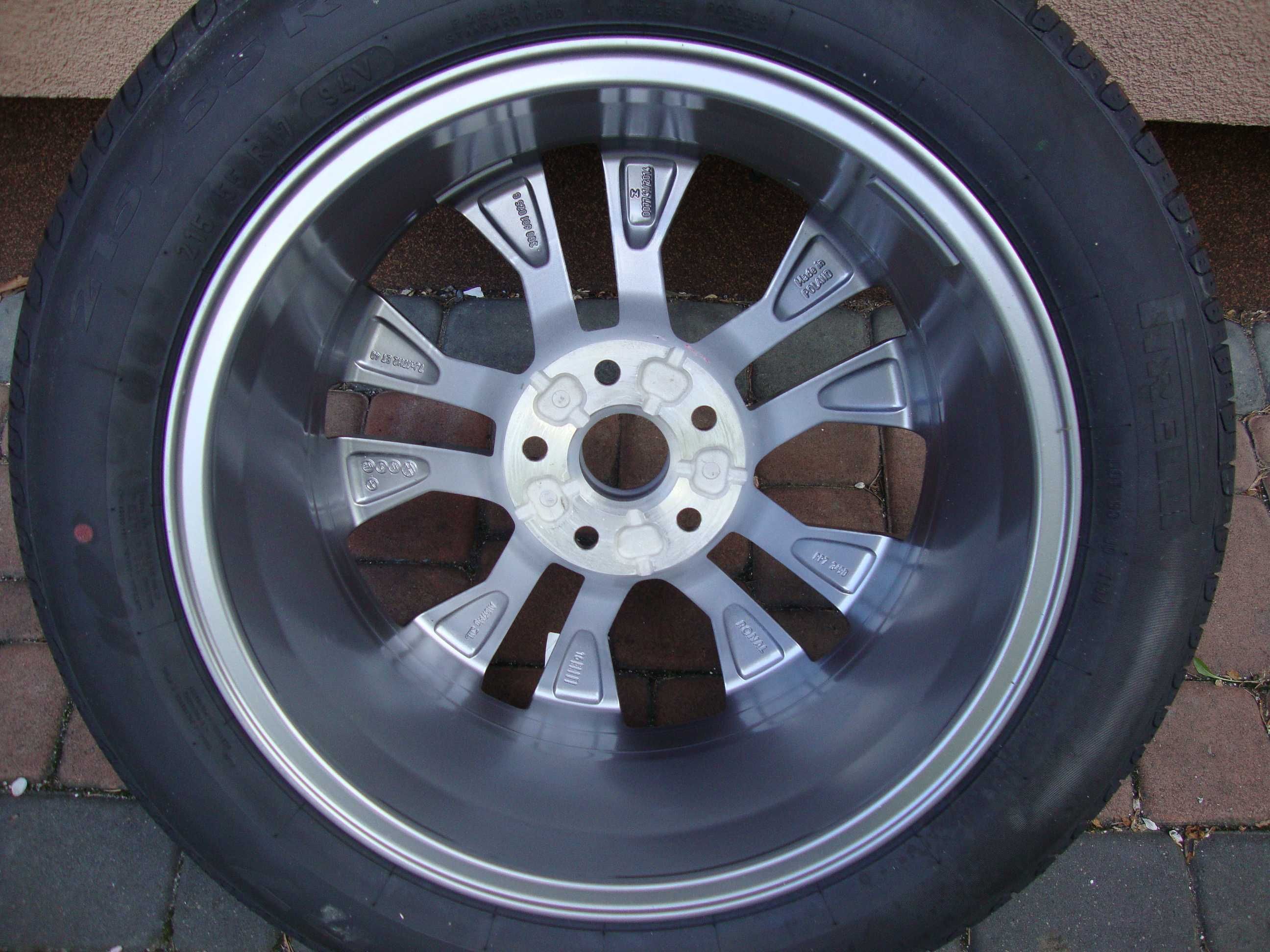 OKAZJA_NOWA opona215/55 R17+Nowaalufelga 5x112 Passat B8 VW,Skoda,Seat