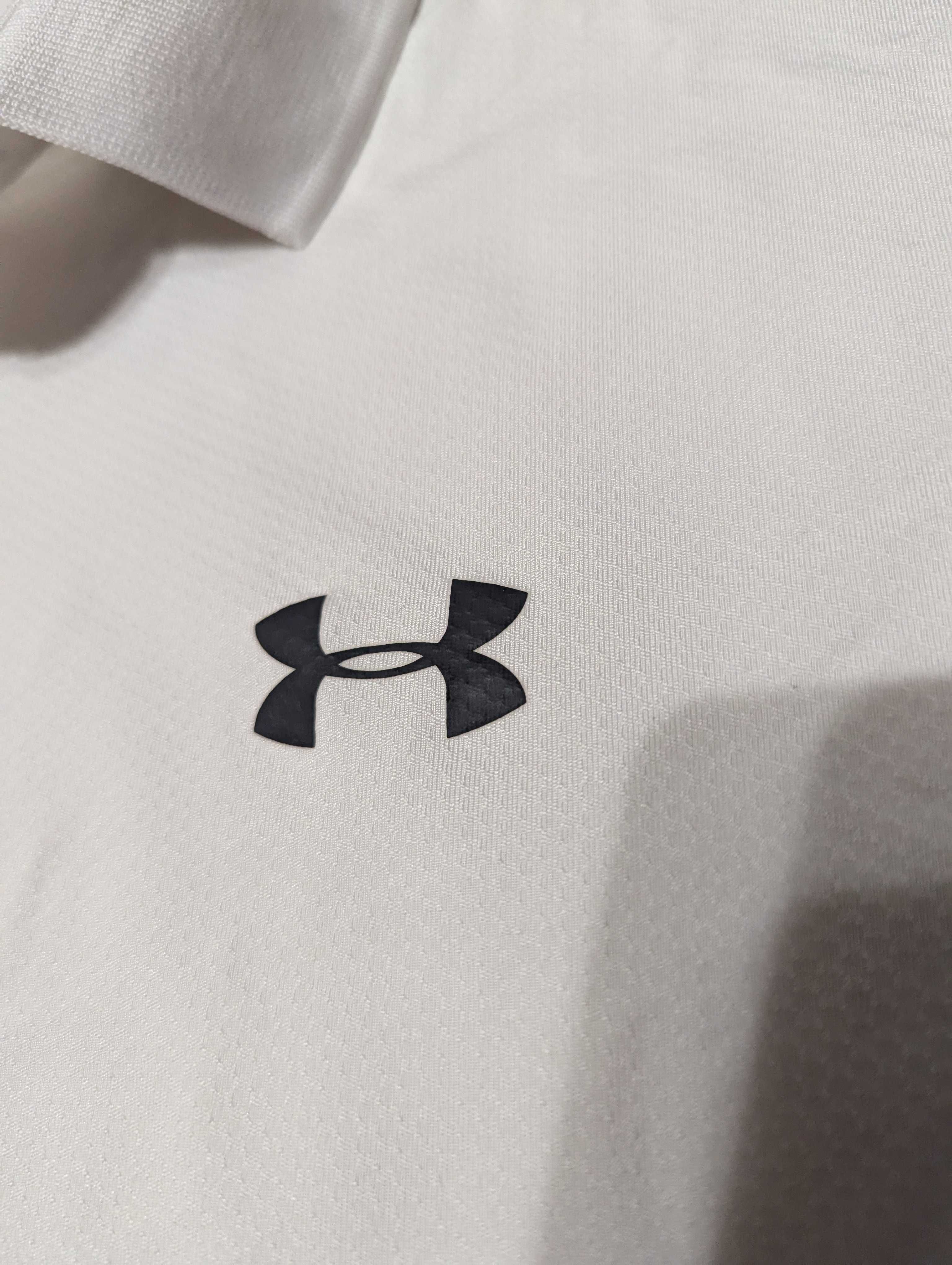 Мужское белое поло Under Armour, размер L