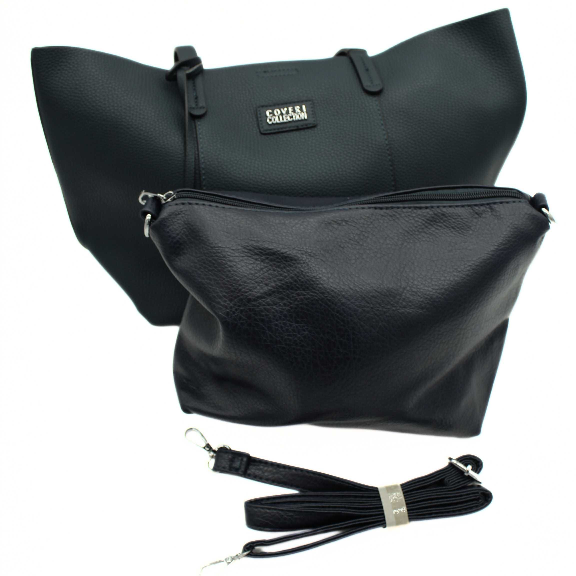Granatowa torebka damska shopperka Coveri Collection CC5155-2
