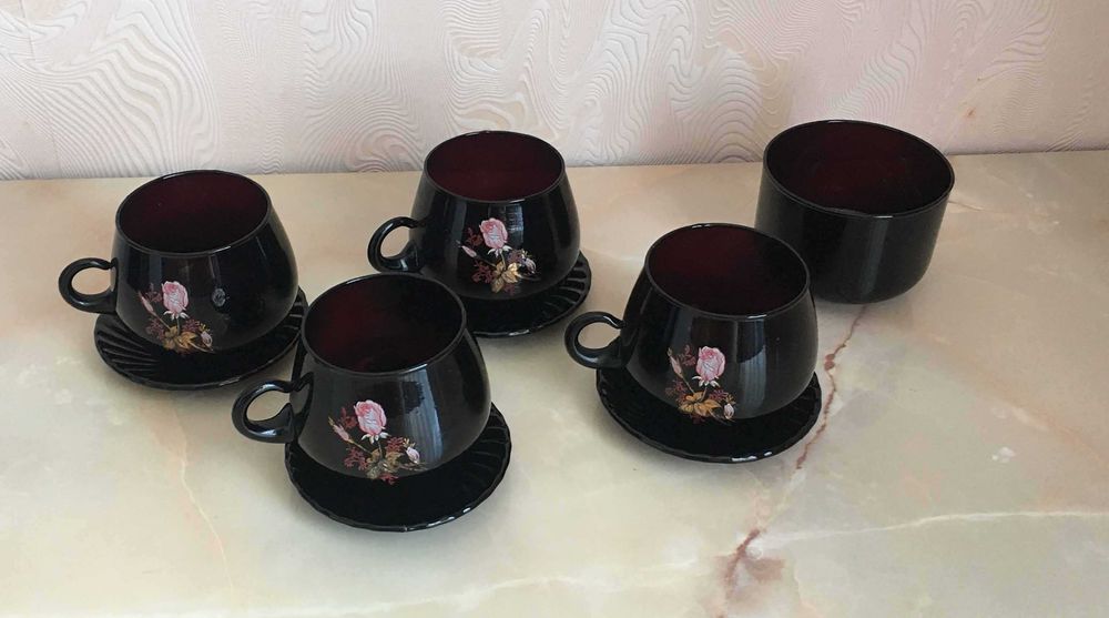 Сервіз кавовий скляний