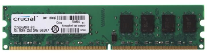 4GB 2X2GB PC2-6400 DDR2 800MHz 6400U CL6