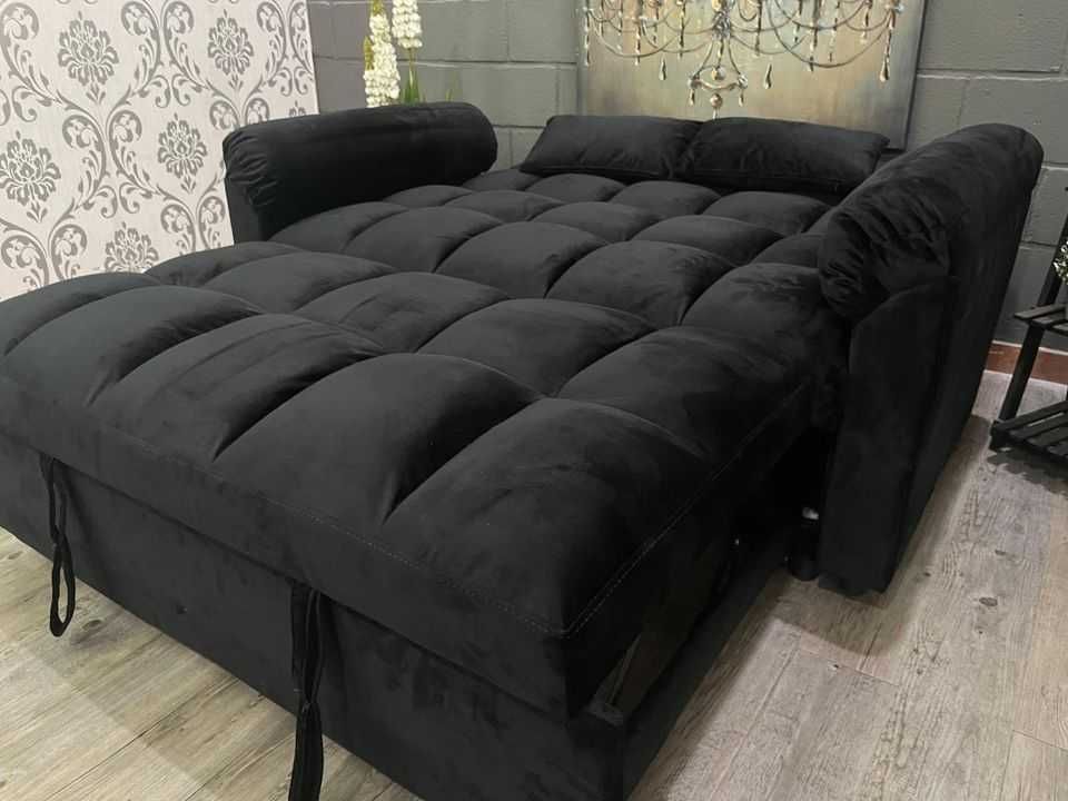 promoção sofá cama preto - portes grátis